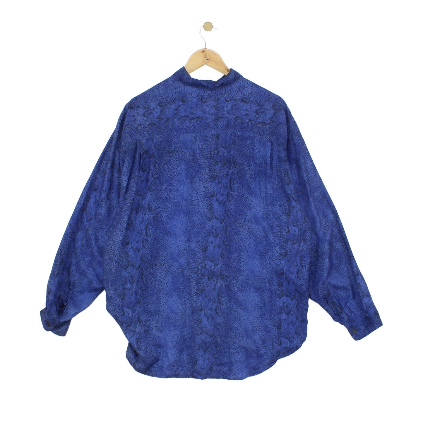 Mens Silk Abstract Shirt Button Up Relaxed Fit