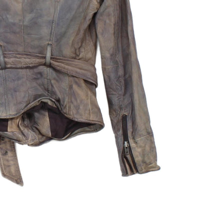 Womens Leather Jacket Biker Lamb Leather