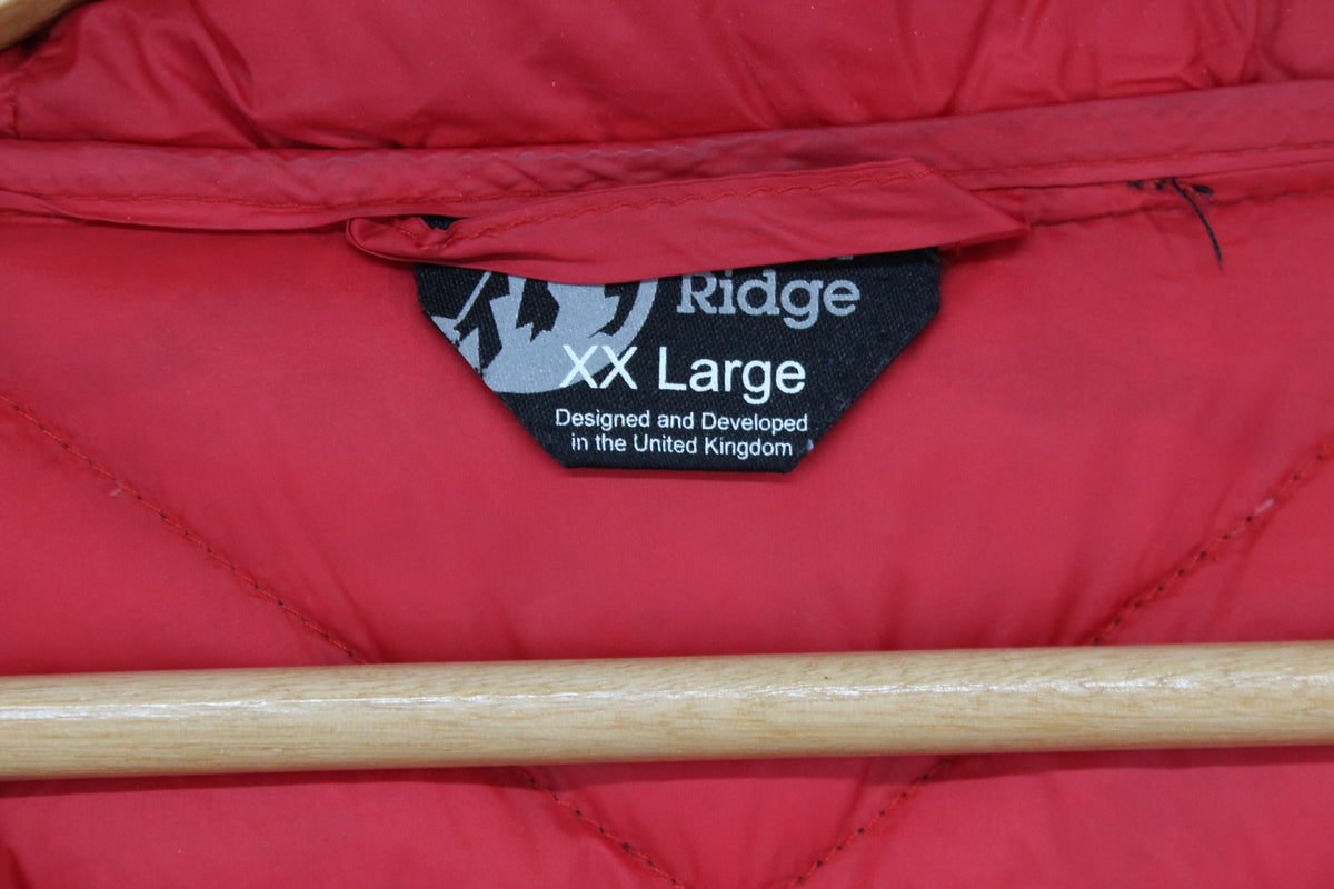 Mens Quilted Jacket Down Hooded Full Zip Lining