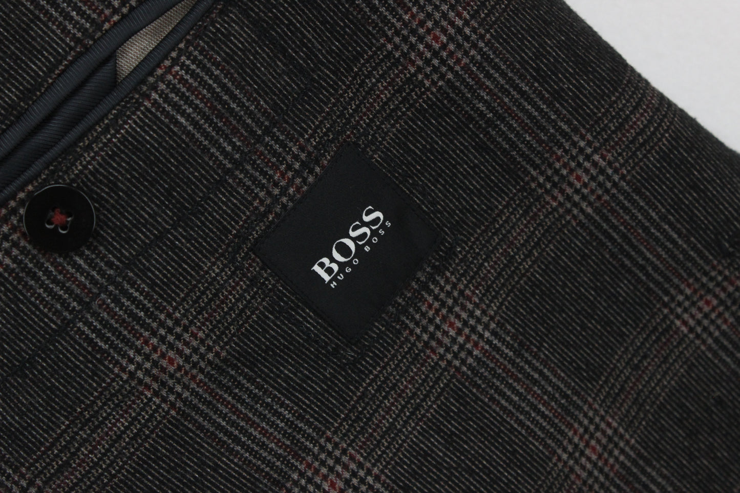 Mens Check Blazer Formal Wool Cotton