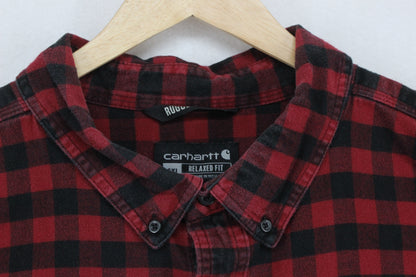 Mens Plaid Shirt Flannel Relaxed