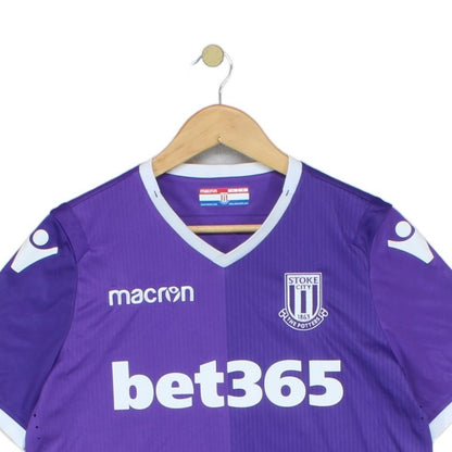 Mens Stoke City Football Shirt #40 Mills Away Jersey