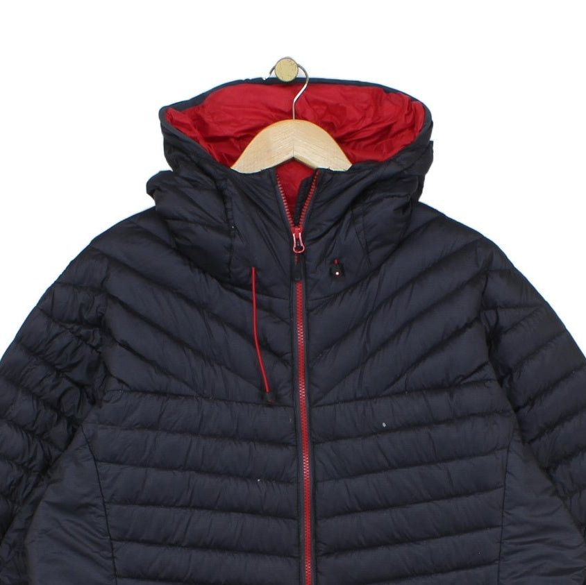 Mens Quilted Jacket Down Hooded Full Zip Lining