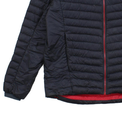 Mens Quilted Jacket Down Hooded Full Zip Lining