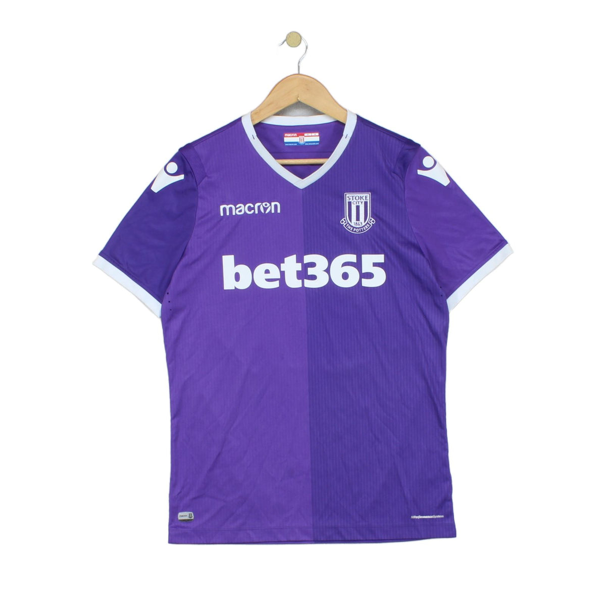 Mens Stoke City Football Shirt #40 Mills Away Jersey