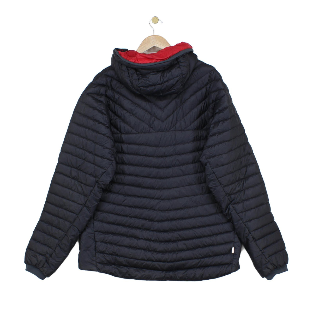 Mens Quilted Jacket Down Hooded Full Zip Lining