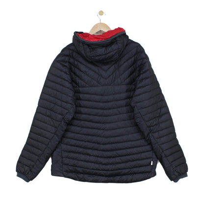 Mens Quilted Jacket Down Hooded Full Zip Lining