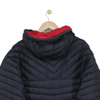 Mens Quilted Jacket Down Hooded Full Zip Lining