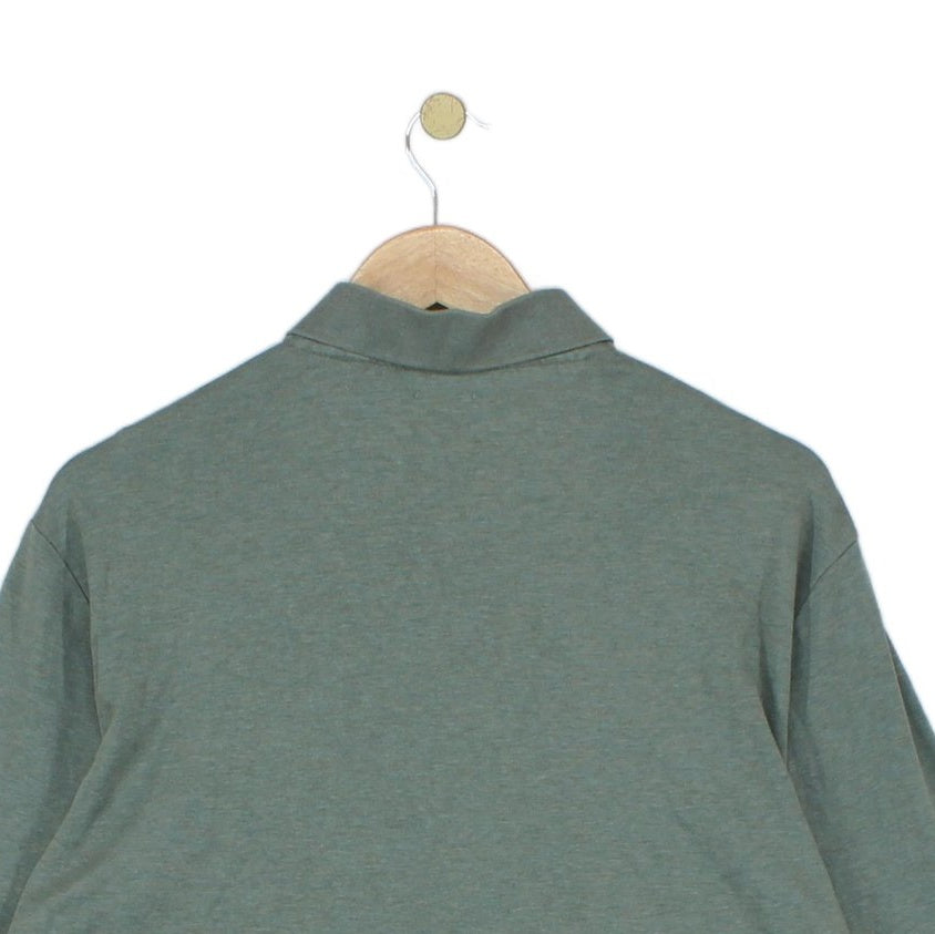 Mens Polo Shirt Stretch Custom Slim Fit Long Sleeve