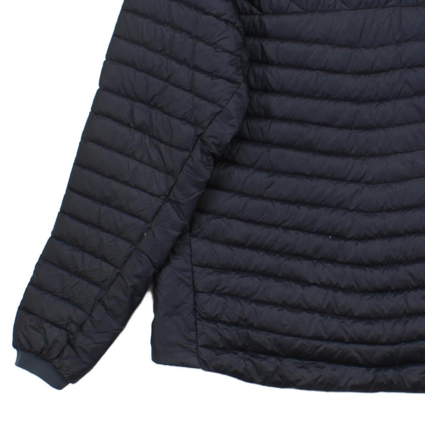 Mens Quilted Jacket Down Hooded Full Zip Lining
