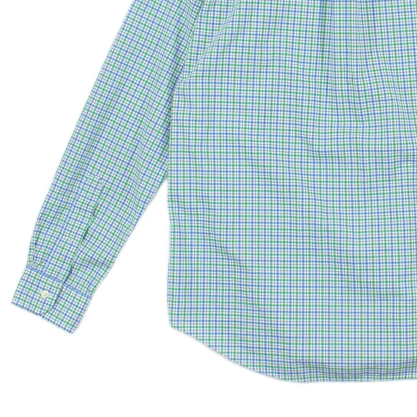 Mens Check Shirt Stretch Long Sleeve Button Up