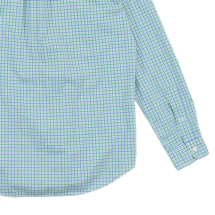 Mens Check Shirt Stretch Long Sleeve Button Up