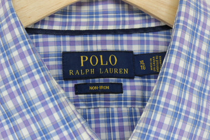 Mens Check Shirt Long Sleeve Non Iron