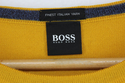 Mens Fine Knit Jumper Wool Crew Neck