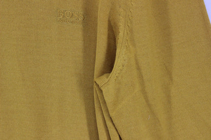 Mens Fine Knit Jumper Wool Crew Neck