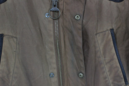 Mens Waxed Jacket Full Zip Plaid Lining Cotton