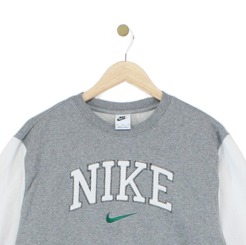 Mens Spell Out Sweatshirt Crew Neck Logo Cotton