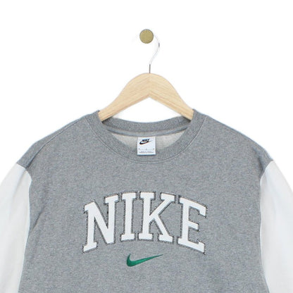 Mens Spell Out Sweatshirt Crew Neck Logo Cotton