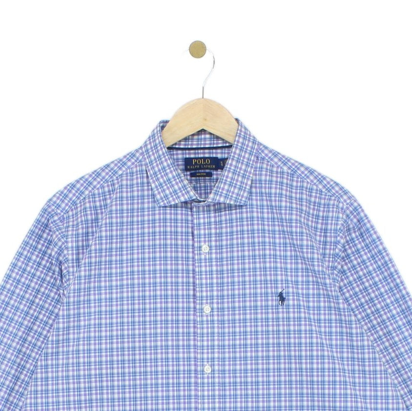 Mens Check Shirt Long Sleeve Non Iron