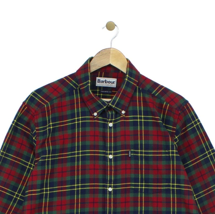 Mens Check Shirt Tartan Long Sleeve Button Up Classic