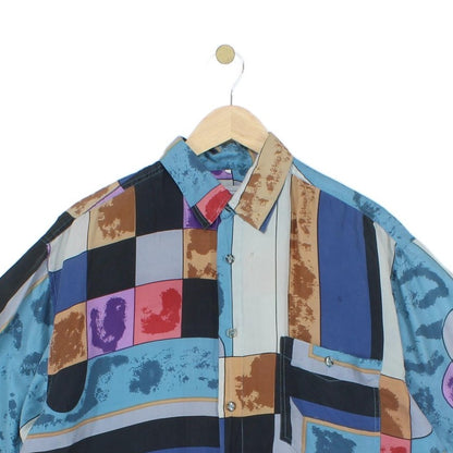 Mens Geometric Shirt Short Sleeve