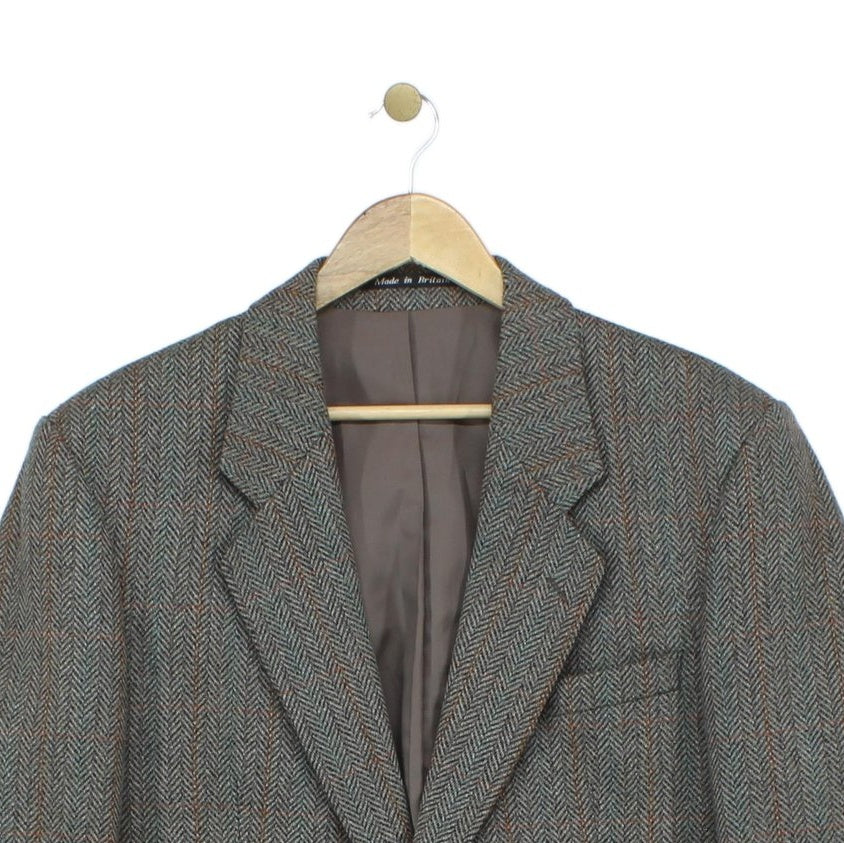 Mens Tweed Blazer Uk Made Wool Blend