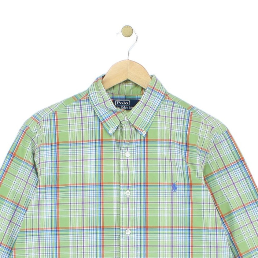 Mens Check Shirt Custom Fit Long Sleeve