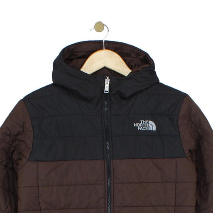 Boys Quilted Jacket Hooded Full Zip Reversible