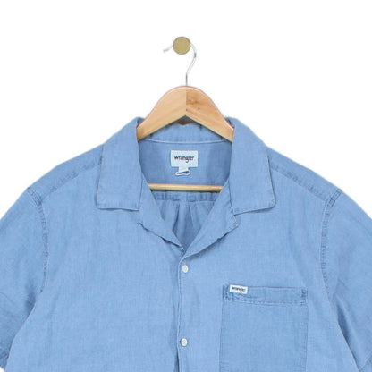 Mens Shirt Short Sleeve Cotton Linen