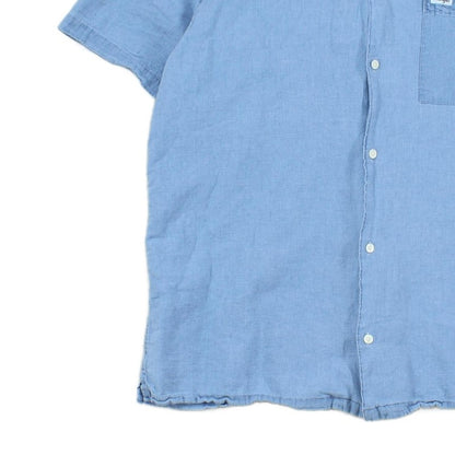 Mens Shirt Short Sleeve Cotton Linen