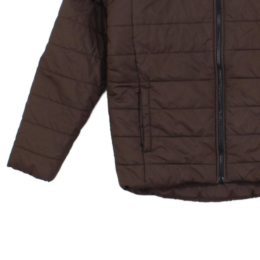 Boys Quilted Jacket Hooded Full Zip Reversible
