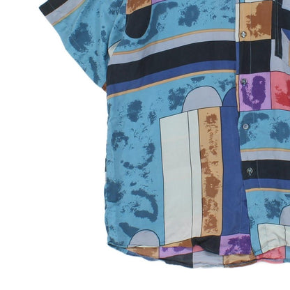 Mens Geometric Shirt Short Sleeve
