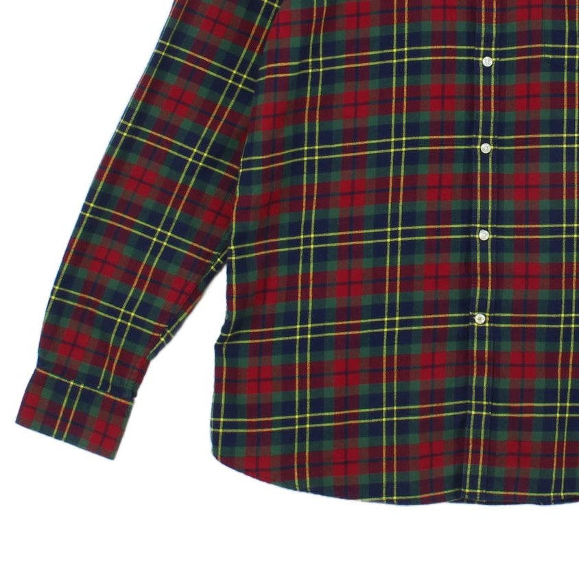 Mens Check Shirt Tartan Long Sleeve Button Up Classic