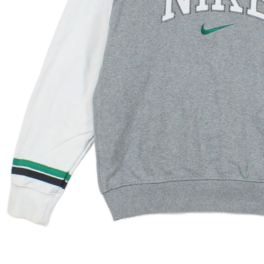 Mens Spell Out Sweatshirt Crew Neck Logo Cotton