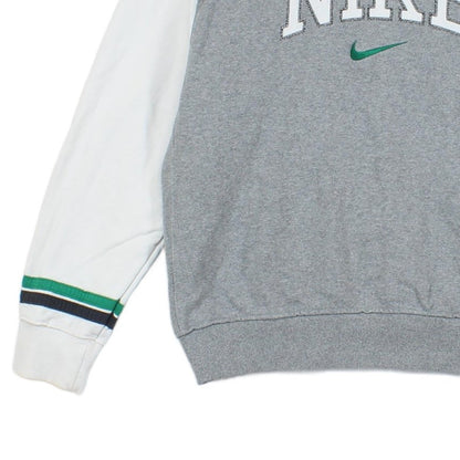 Mens Spell Out Sweatshirt Crew Neck Logo Cotton