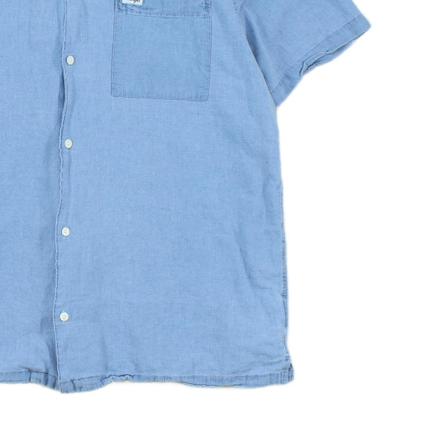 Mens Shirt Short Sleeve Cotton Linen