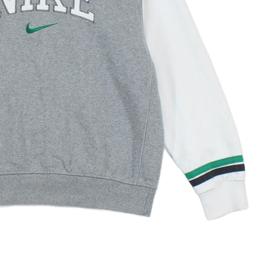 Mens Spell Out Sweatshirt Crew Neck Logo Cotton