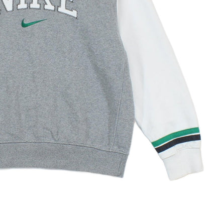 Mens Spell Out Sweatshirt Crew Neck Logo Cotton