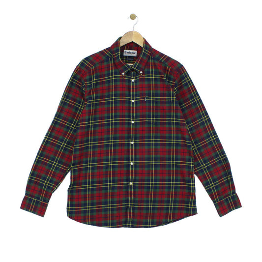 Mens Check Shirt Tartan Long Sleeve Button Up Classic