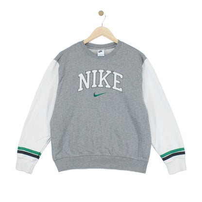 Mens Spell Out Sweatshirt Crew Neck Logo Cotton