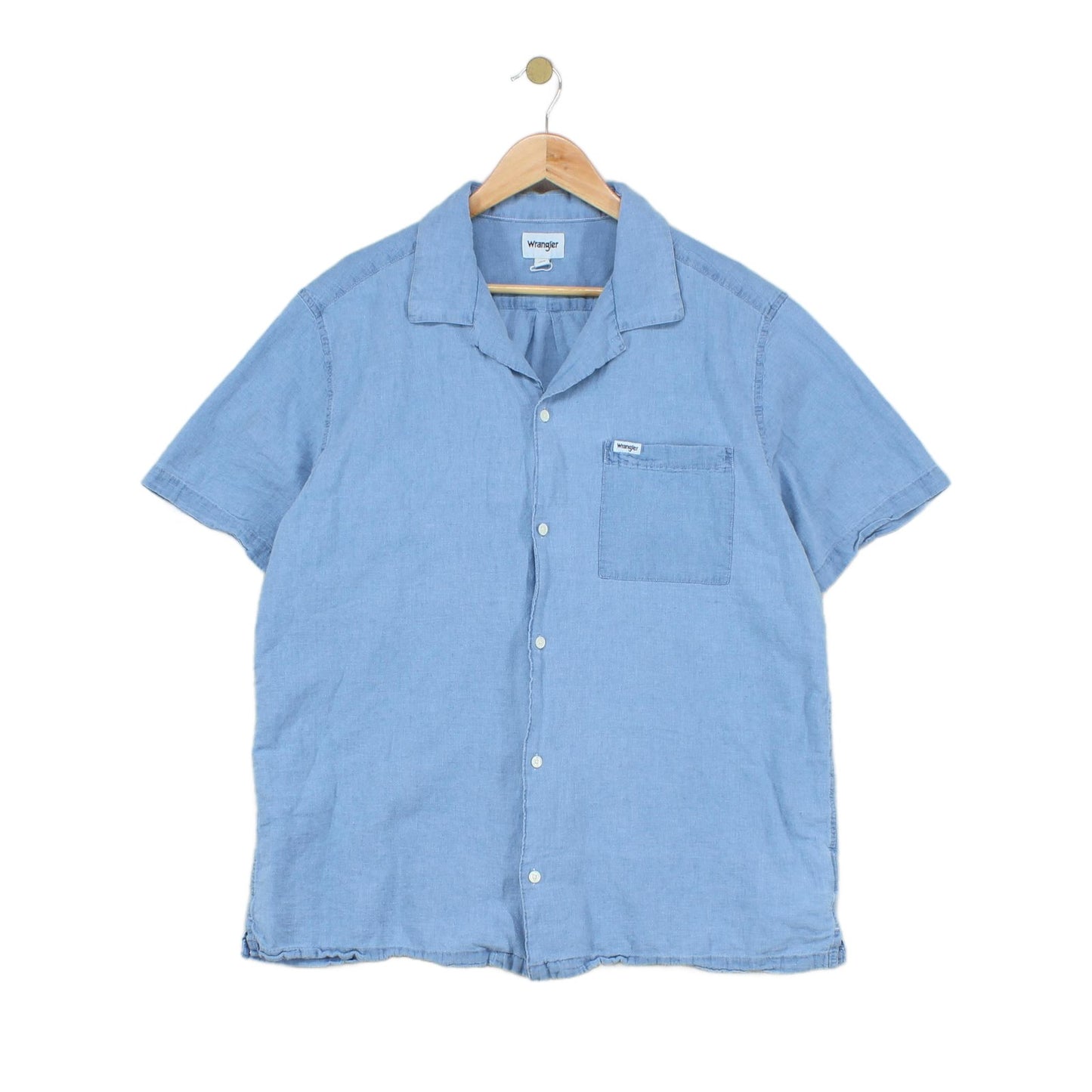 Mens Shirt Short Sleeve Cotton Linen