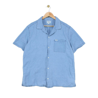 Mens Shirt Short Sleeve Cotton Linen