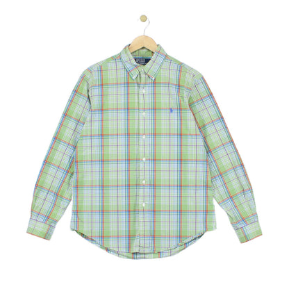 Mens Check Shirt Custom Fit Long Sleeve