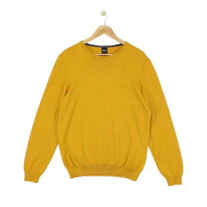 Mens Fine Knit Jumper Wool Crew Neck