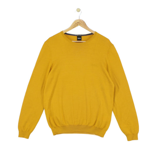Mens Fine Knit Jumper Wool Crew Neck