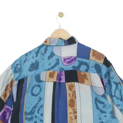 Mens Geometric Shirt Short Sleeve