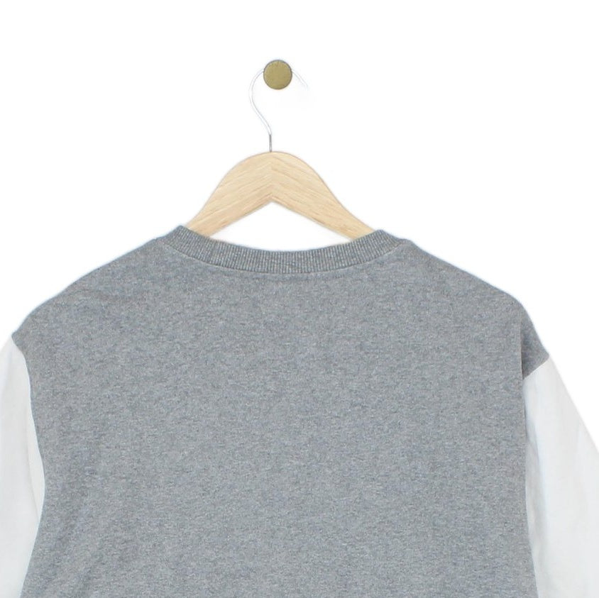 Mens Spell Out Sweatshirt Crew Neck Logo Cotton