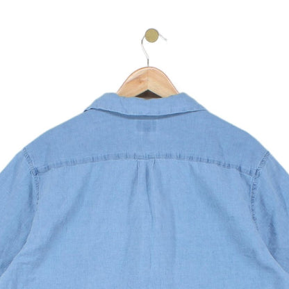 Mens Shirt Short Sleeve Cotton Linen