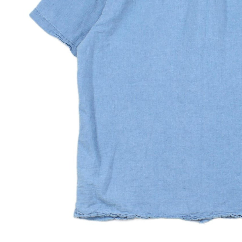 Mens Shirt Short Sleeve Cotton Linen
