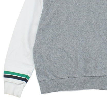 Mens Spell Out Sweatshirt Crew Neck Logo Cotton